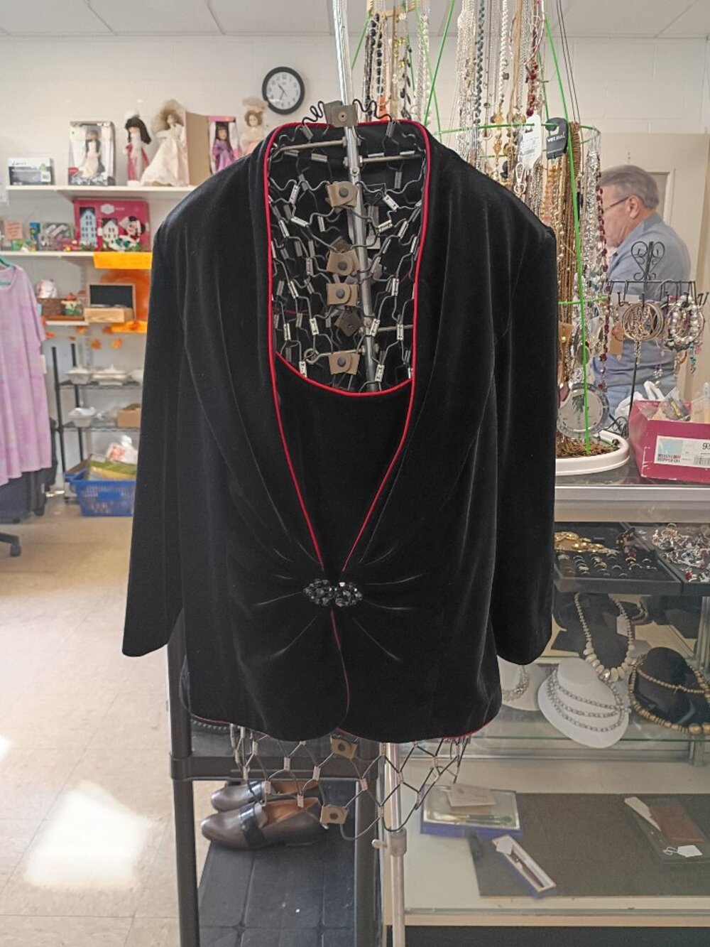 Alex Velvet Two Piece Jacket and Camisole size xl
